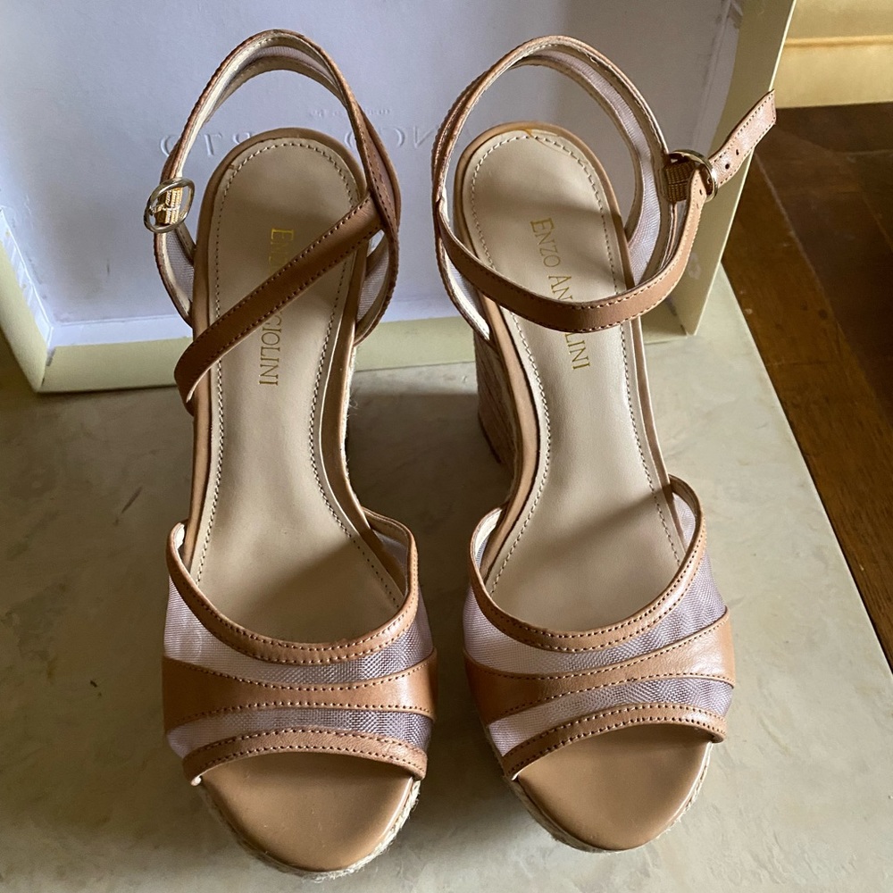Enzo Angiolini , platform wedge sandal.